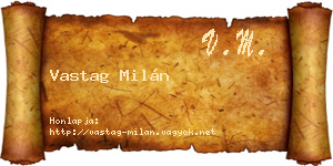 Vastag Milán névjegykártya